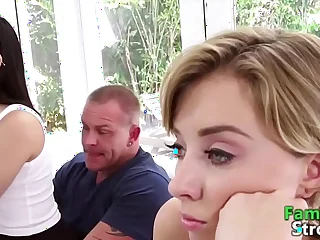 FamilyStroke&colon; Unruly Teen Whoring less Pervert Stepdad