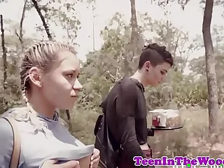 Bigtitted 18yo hardfucked while tiedup