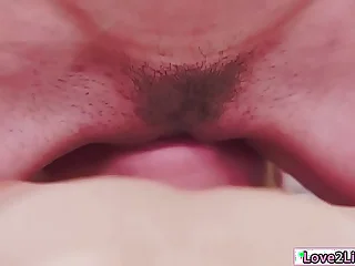 Hot 18yo facesits blonde bff in excess of her bed