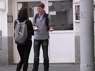 HUNT4K&period; Man pays attractive tourist emphatic for quickie at his place