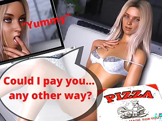 Why hot blondes cheerleaders don't have there pay for pizza - &lpar;Become a Rockstar - Emma 1&rpar;