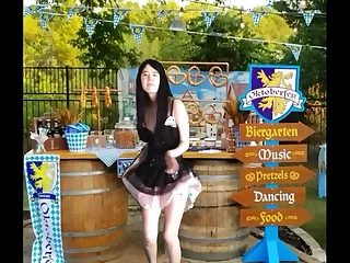 Asian Teen Celebrates Oktoberfest In Munich